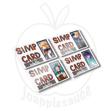 Load image into Gallery viewer, Simp Cards: Genshin Impact - joapplesauce