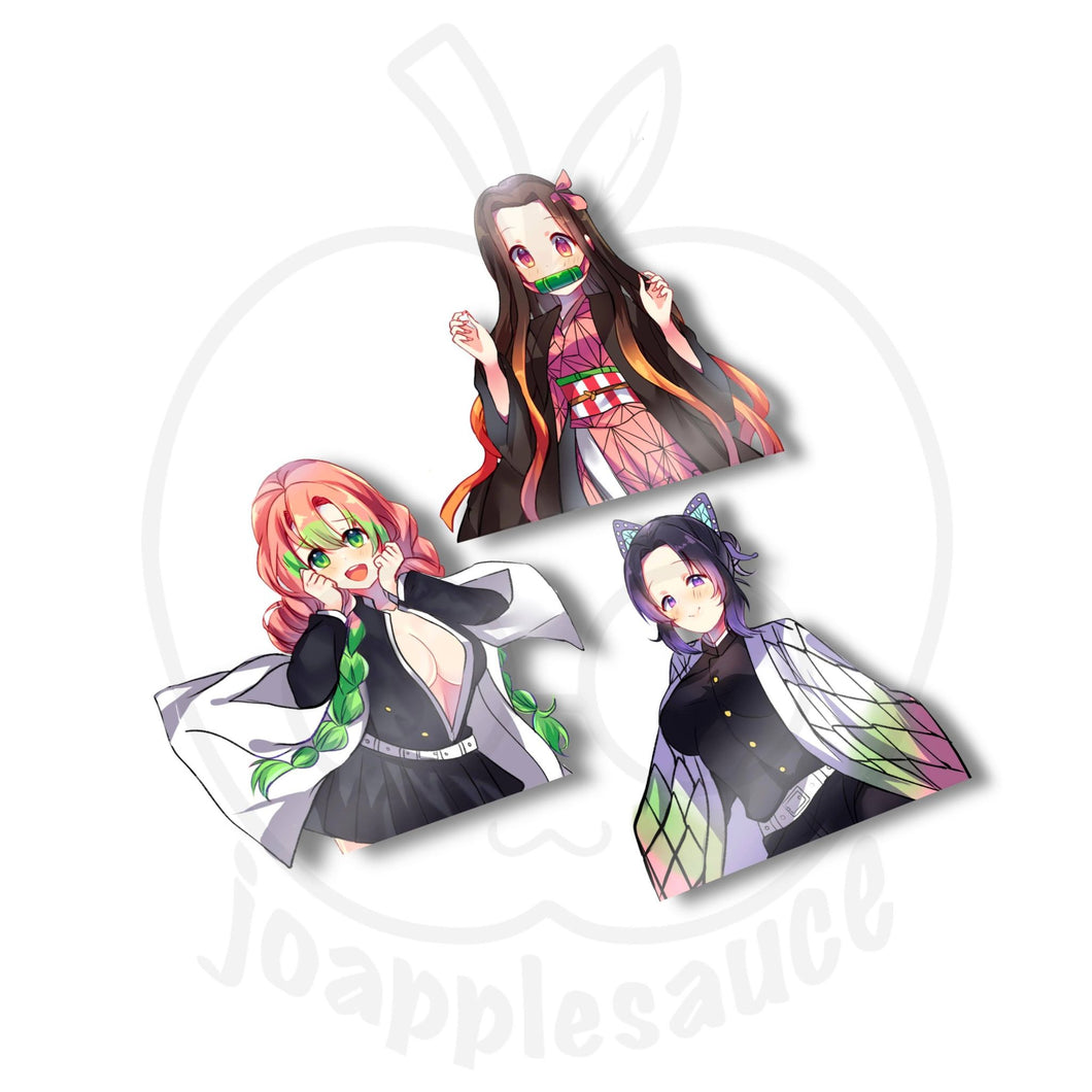 Nezuko, Mitsuri, & Shinobu - joapplesauce