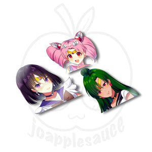 Sailor Saturn, Sailor Chibi Moon, Sailor Pluto - joapplesauce