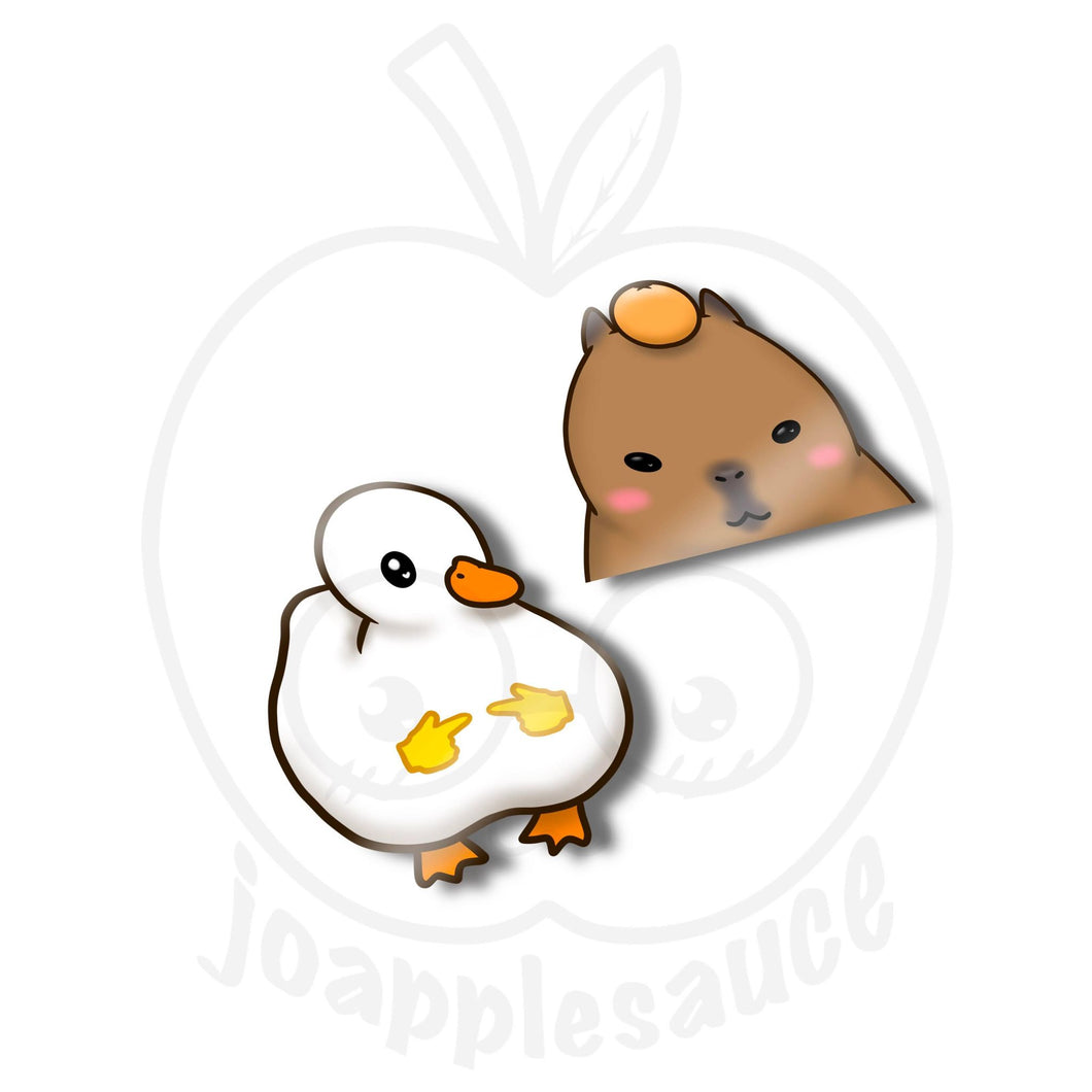 Ducky and Capybara - joapplesauce