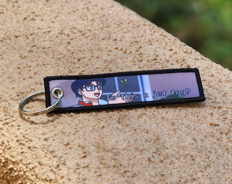 Embroidered Anime Jet Tag / Key Tag 