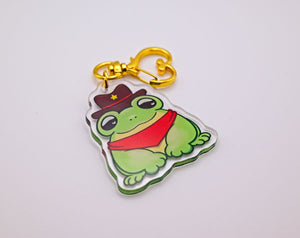 Cowboy Frog Keychain